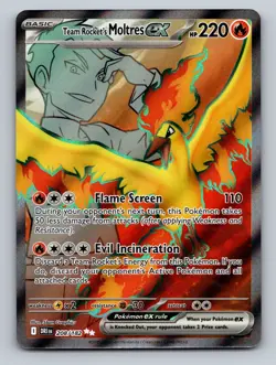 Pokemon TCG Team Rocket's Moltres ex Holo Ultra Rare SV10: Destined Rivals 208/1 - Image 1
