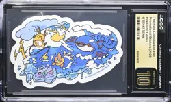 CGC PRISTINE 10 The Rain Continues to Fall OTENKI TEAM Stickers 2025 Pokemon JPN - Image 1