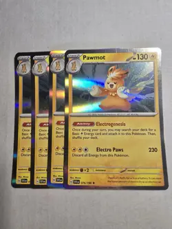 Pokemon TCG Scarlet & Violet 4x Playset Holographic Pawmot 076/198 Near Mint - Image 1
