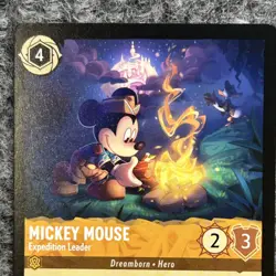 Disney Lorcana Wilds Unknown Mickey Mouse Expedition Leader 26/204 Super Rare NM - Image 3