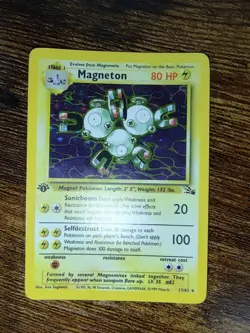 Pokemon 1999 Fossil Holo Rare Magneton 1st Edition 11/62 LP - Image 3