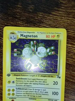 Pokemon 1999 Fossil Holo Rare Magneton 1st Edition 11/62 LP - Image 4