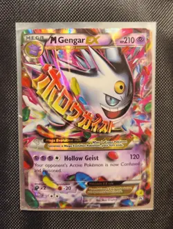 Pokemon Mega M Gengar EX XY166 Full Art Black Star Promo Holo - Image 1