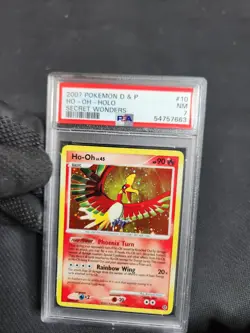2007 Pokemon Secret Wonders Ho-Oh Holo #10/132 Pokemon Graded PSA 7 NM Near Mint - Image 1