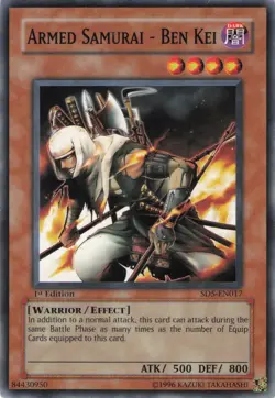 Yugioh Armed Samurai - Ben Kei SD5-EN017 Common 1st Edition NM - Image 1