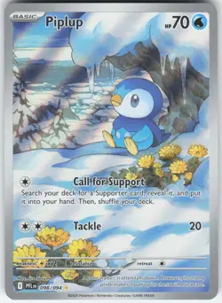 PIPLUP 098/094 ILLUSTRATION RARE PHANTASMAL FLAMES POKEMON NM - Image 1