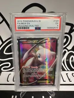 Mew EX #120 Pokemon Dragons Exalted PSA 5 - Image 1