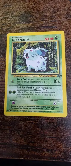 Nidoran F 57/64 Common Jungle Pokemon Near Mint - Image 1