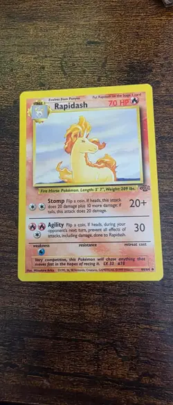 Rapidash 44/64 Uncommon Jungle Pokemon Near Mint - Image 1