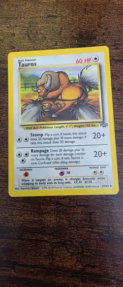 Tauros 47/64 Uncommon Jungle Pokemon Near Mint - Image 1