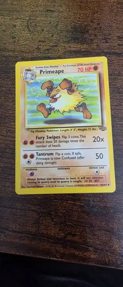 Primeape 43/64 Uncommon Jungle Pokemon Near Mint - Image 1