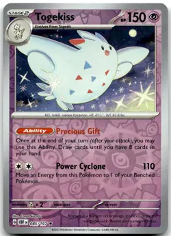 Pokemon Togekiss Obsidian Flames OBF #085/197 Rare Reverse Holo NM *SET FILL* - Image 1
