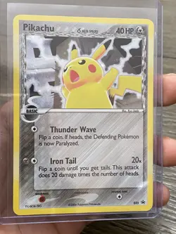 Pokemon Pikachu 035 Delta Species Holo ENG 2006 Basic Promo LP SWIRL - Image 1