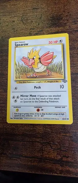 Spearow 62/64 Common Jungle Pokemon Near Mint - Image 1