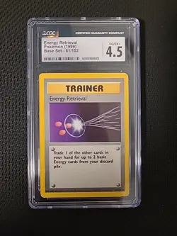 1999 Pokemon Base Set - Energy Retrieval 81/102 - Wizards of the Coast - CGC 4.5 - Image 1