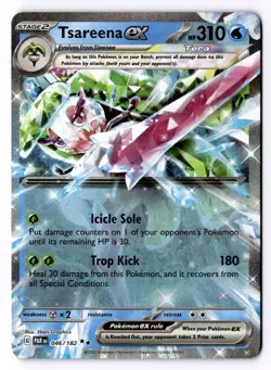 Tsareena ex 046/182 Double Rare Paradox Rift Pokemon Near Mint - Image 1