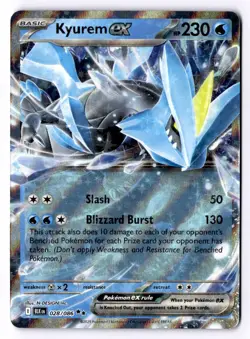 Kyurem ex 028/086 Holo Double Rare Black Bolt Pokemon NM - Image 1