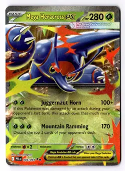 Mega Heracross ex 004/094 Double Rare Phantasmal Flames Pokemon Near Mint - Image 1