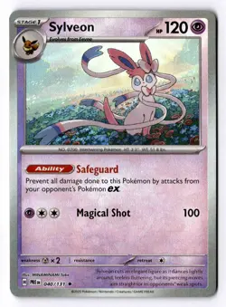 Sylveon (Poke Ball Pattern) 040/131 Holo Rare Prismatic Evolutions Pokemon NM - Image 1