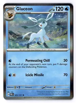 Glaceon 025/131 Holo Rare Prismatic Evolutions Pokemon NM - Image 1