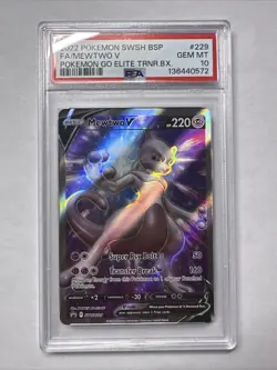 Mewtwo V - SWSH229 PSA 10 Black Star Promo Full Art Pokemon - GEM MT PSA 10 - Image 1