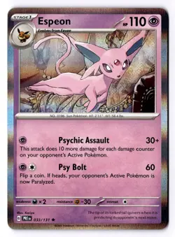 Espeon 033/131 Holo Rare Prismatic Evolutions Pokemon NM - Image 1