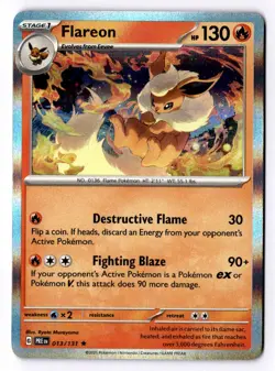 Flareon 013/131 Holo Rare Prismatic Evolutions Pokemon Near Mint - Image 1