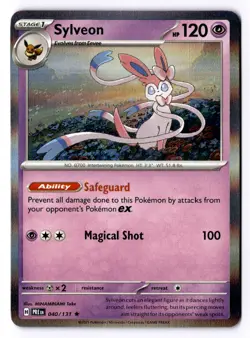 Sylveon 040/131 Holo Rare Prismatic Evolutions Pokemon Near Mint - Image 1
