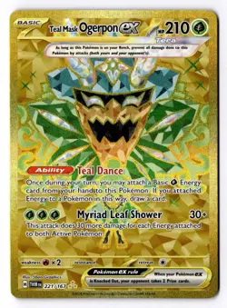 Teal Mask Ogerpon ex 221/167 Hyper Rare Twilight Masquerade Pokemon Near Mint - Image 1