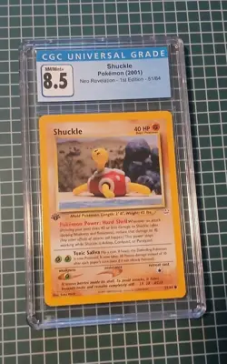 Pokemon TCG Shuckle 51/64 1st edition Neo Revelation CGC Graded 8.5 - Image 1