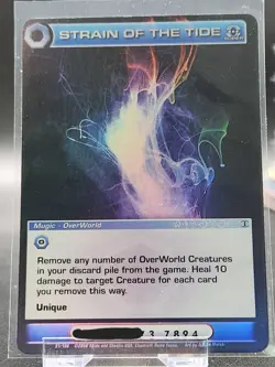 Chaotic Card : Strain Of The Tide Silent Sands Super Rare Mugic Holo - Image 1