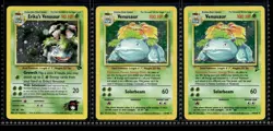 vtg Pokemon Venusaur Lot Erika’s Venusaur Base Set 2 Holo Swirl WOTC Classic - Image 1