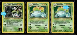 vtg Pokemon Venusaur Lot Erika’s Venusaur Base Set 2 Holo Swirl WOTC Classic - Image 2