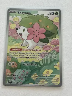 Shaymin 185/182 Destined Rivals Illustration Rare Scarlet & Violet Pokemon TC - Image 1
