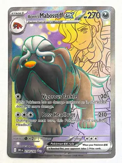Arven's Mabosstiff ex 218/182 Ultra Rare Destined Rivals Pokemon Near Mint - Image 1