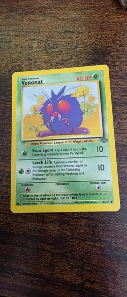 Venonat 63/64 Common Jungle Pokemon Near Mint - Image 1
