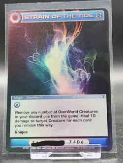 Chaotic Card : Strain Of The Tide Silent Sands Super Rare Mugic Holo - Image 1
