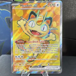 Pokemon Meowth ex 107/088 Ultra Rare Perfect Order Pokemon Near Mint - Image 1