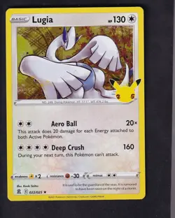 Lugia 022/025 Rare Celebrations Pokemon Near Mint - Image 1