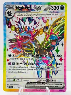Pokemon Hydreigon ex 223/191 Surging Sparks Scarlet & Violet Ultra Rare Full Art - Image 2