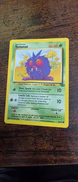 Venonat 63/64 Common Jungle Pokemon Near Mint - Image 1