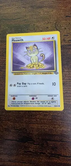 Meowth 56/64 Common Jungle Pokemon Lightly Played - Image 1