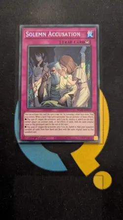 BLZD-EN079 Solemn Accusation Secret Rare 1st Edition YuGiOh - Image 1