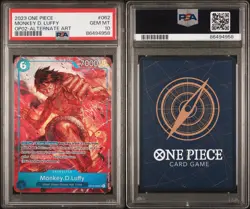 2023 One Piece Monkey D Luffy Alt Art OP02-062 Paramount War PSA 10 English - Image 3