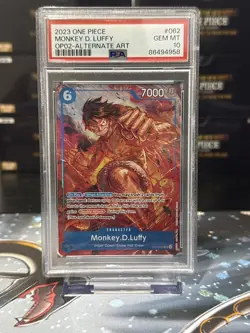 2023 One Piece Monkey D Luffy Alt Art OP02-062 Paramount War PSA 10 English - Image 4