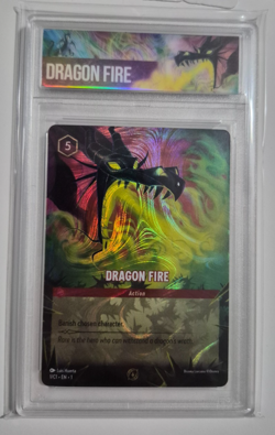 Disney Lorcana Promo Dragon Fire w/Custom Case DLPC NM EN Rare - Image 2