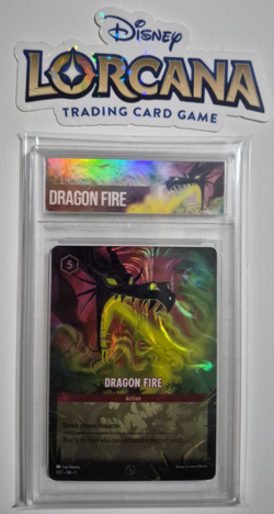 Disney Lorcana Promo Dragon Fire w/Custom Case DLPC NM EN Rare - Image 3