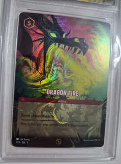 Disney Lorcana Promo Dragon Fire w/Custom Case DLPC NM EN Rare - Image 4