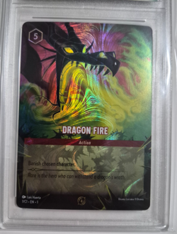 Disney Lorcana Promo Dragon Fire w/Custom Case DLPC NM EN Rare - Image 5