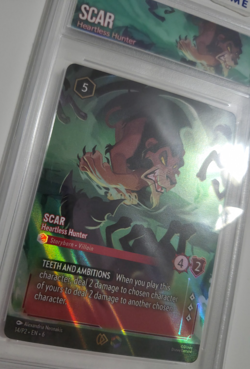 Disney Lorcana Promo Set Champs Scar Heartless Hunter w/Custom Case NM EN Rare - Image 2